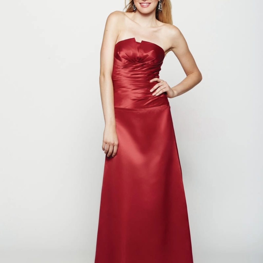 Milano Formals Red Long Bridesmaid Formal Evening Prom Many Sizes Plus Size